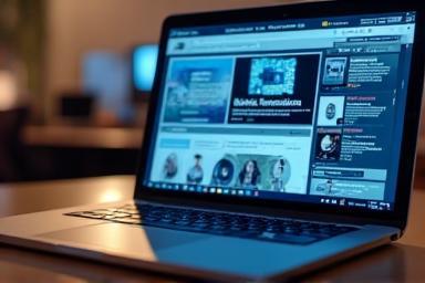 Laptop with news website open, representing digital journalism